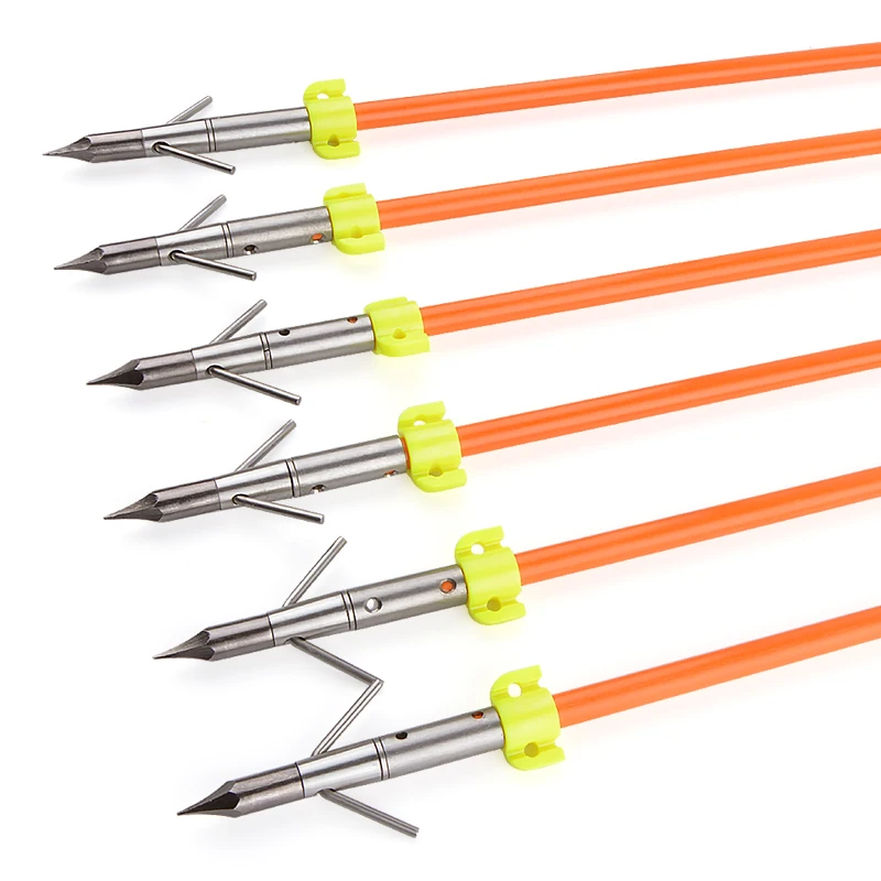 Flechas de tiro con arco para pesca, dardos OD8mm, Tobogán de seguridad de fibra de vidrio, puntas de caza, entrenamiento de Camping, 6/12 Uds. - imagen 4