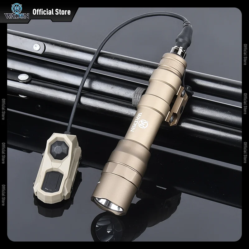 WADSN SF M600 M600DF linterna luz blanca 1400 lúmenes ajuste 20MM Picatinny Rail AXON interruptor de doble función accesorios Airsoft - imagen 5