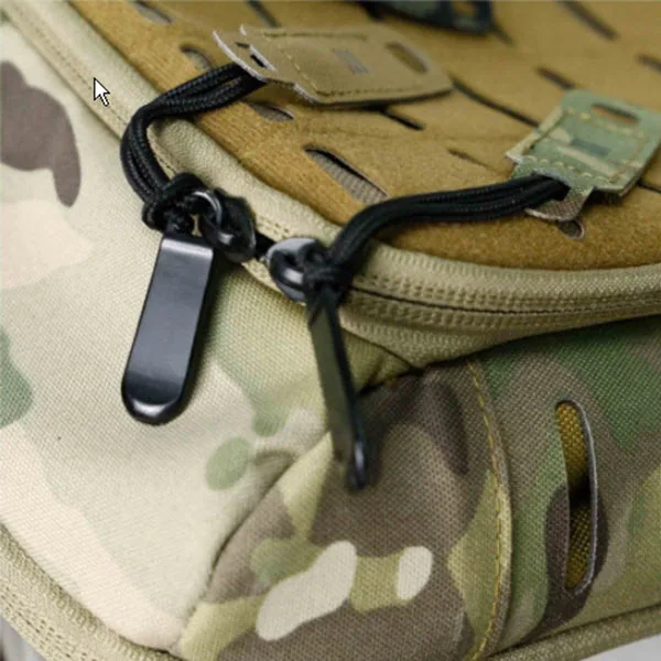 2 uds tirador de cremallera táctico mango gancho y bucle corte láser mochila de nailon bolsa de caza llavero Accesorios - imagen 5