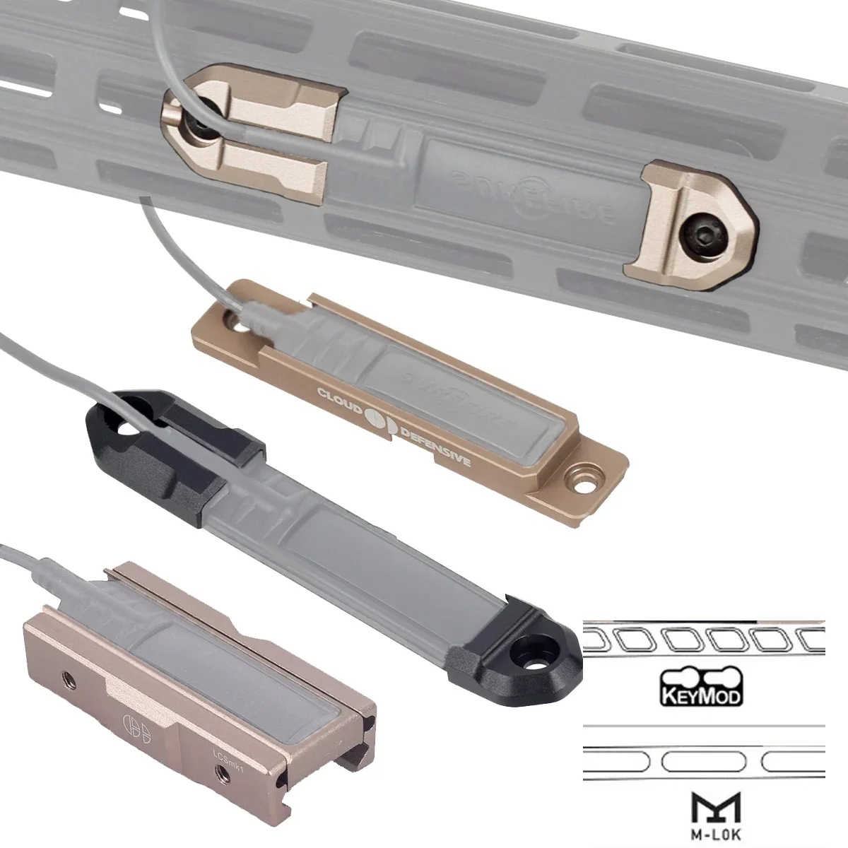 Surefire M600 M300 Montura Mlok Keymod para linterna Scout Light
