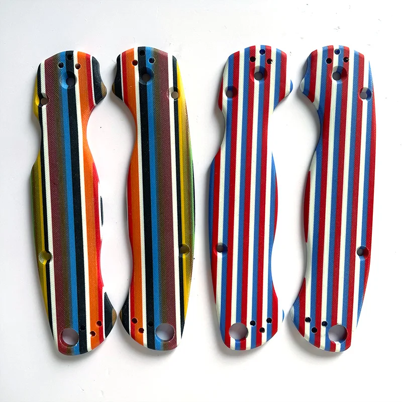 Parches de escamas plegables con patrón de rayas G10 personalizados, Material de parche para cuchillos Original Para2 C81, accesorios de bricolaje, 1 par - imagen 3