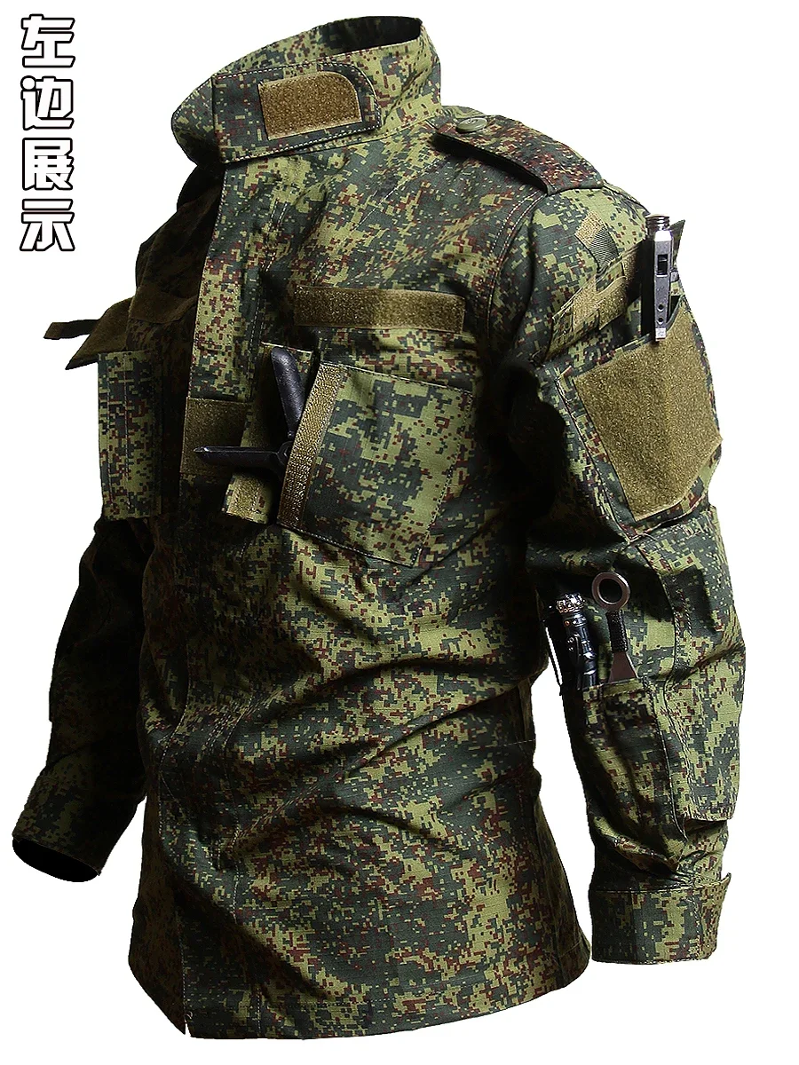 Conjunto de traje de camuflaje ruso para hombre, uniforme de entrenamiento táctico EMR pequeño verde, ropa de entrenamiento ACU - imagen 4