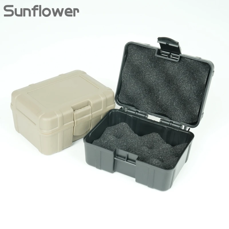 Caja de almacenamiento de herramientas de supervivencia táctica al aire libre, resistente a la presión, impermeable, anticaída, caja de almacenamiento portátil para exteriores