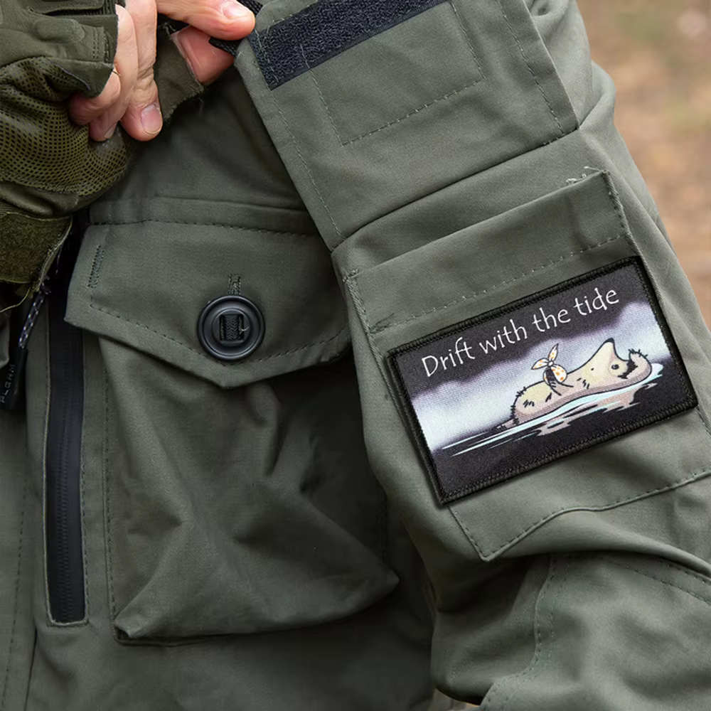 Parche táctico velcro nutria – Insignia moral para mochila y uniforme - imagen 4