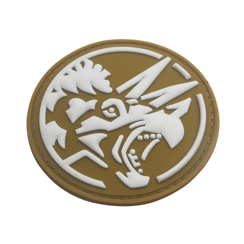 Parche de velcro de dinosaurio, insignia de moral luminosa de Raptor de goma de PVC personalizada para mochila táctica militar al aire libre, brazalete de casco - imagen 5