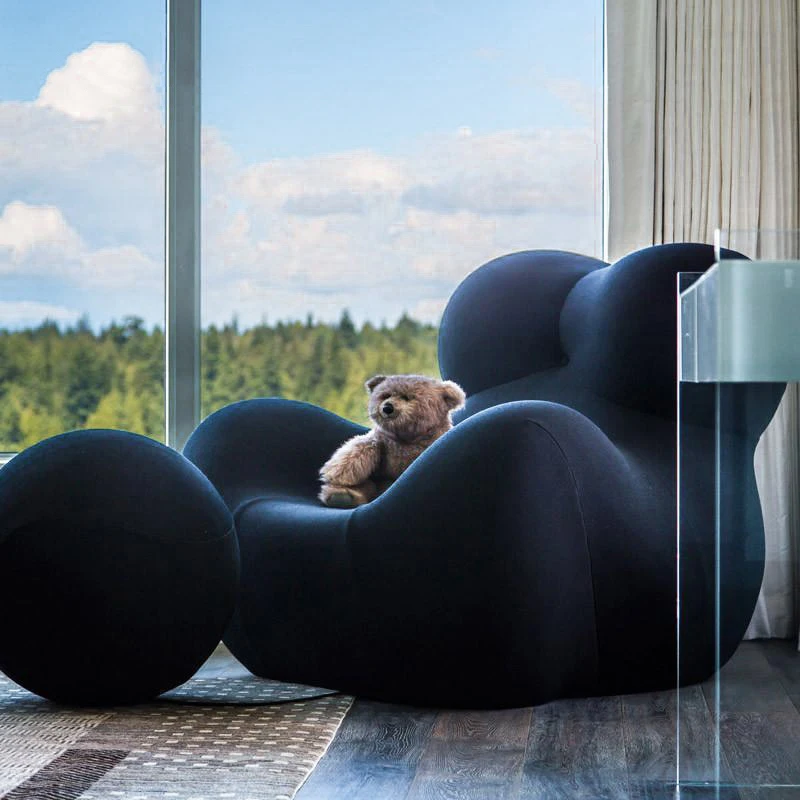 Sillón para una sola persona, diseñador italiano de lujo ligero, abrazo de madre de celebridades de Internet, sillón de hombre perezoso, sillón, - imagen 3