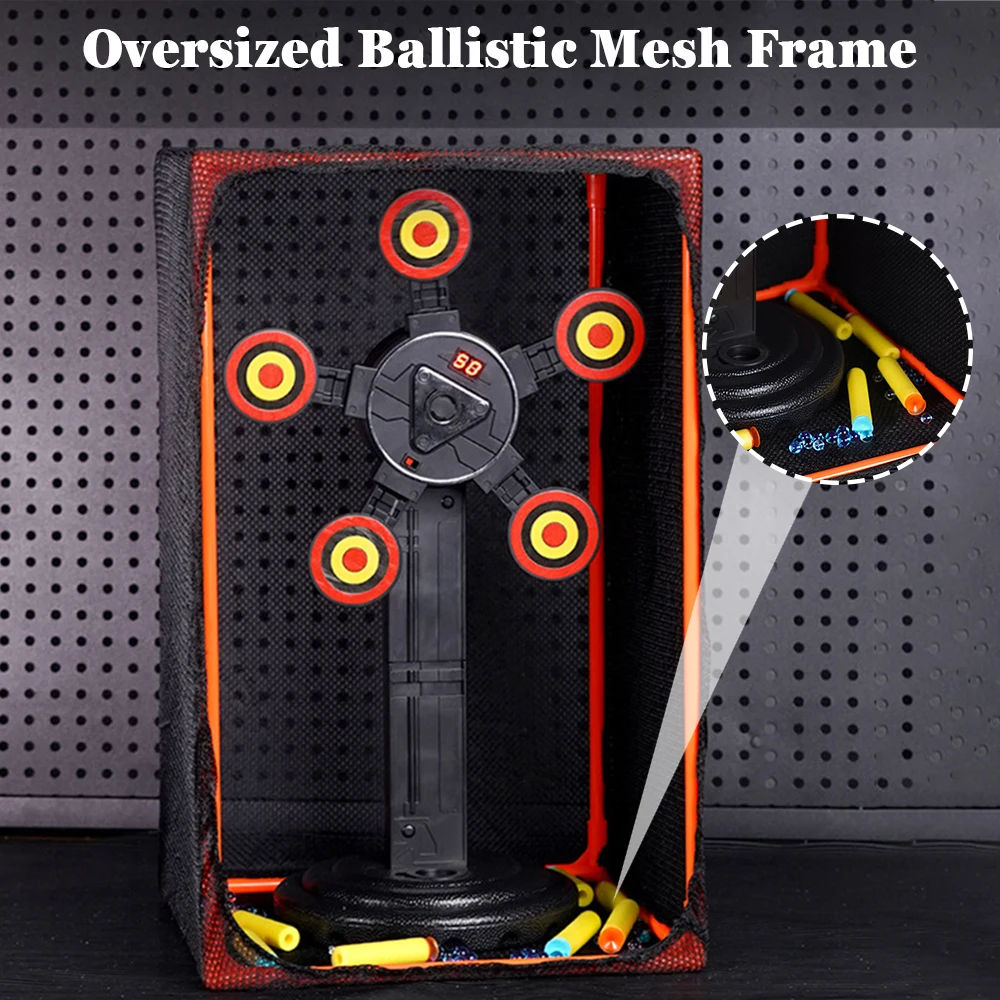 Alcance eléctrico de reinicio automático 360 °   Objetivo de puntuación electrónico giratorio, objetivo de tiro para pistola de juguete, práctica de tiro con pistola BB - imagen 4