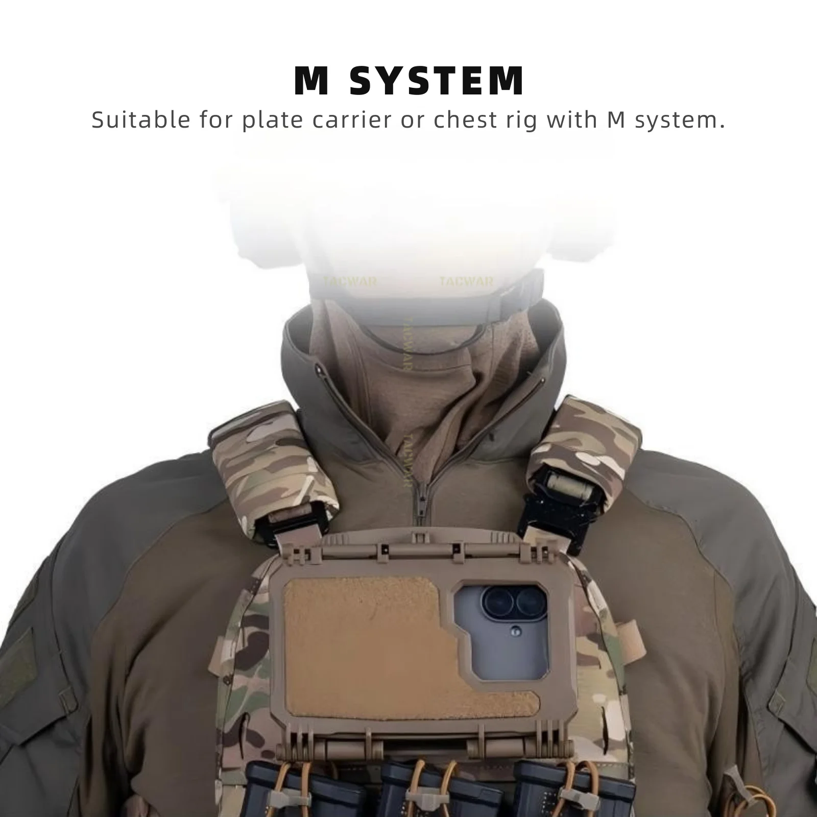 Portamóvil MOLLE V2 – Soporte Táctico para Placa y Airsoft - imagen 3
