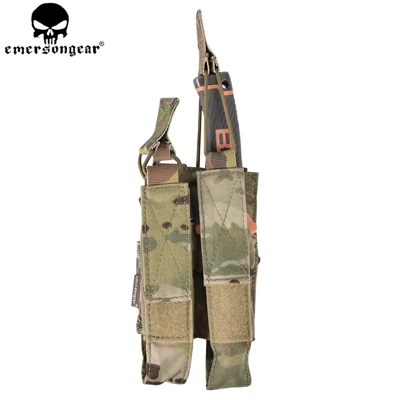 Bolsa MOLLE Mag de nailon 500D, porta revistas con tapa abierta doble para MP5 MP7 SMG Airsoft táctico Emersongear EM6360 - imagen 3