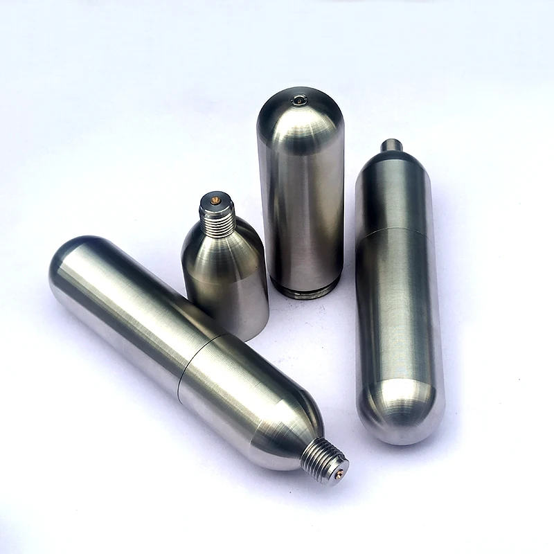 Cartucho de Co2 de acero inoxidable 304, 45g, cilindro recargable para accesorios de cocina, Bar, barril de cerveza, chaleco salvavidas de café, Airbag - imagen 4
