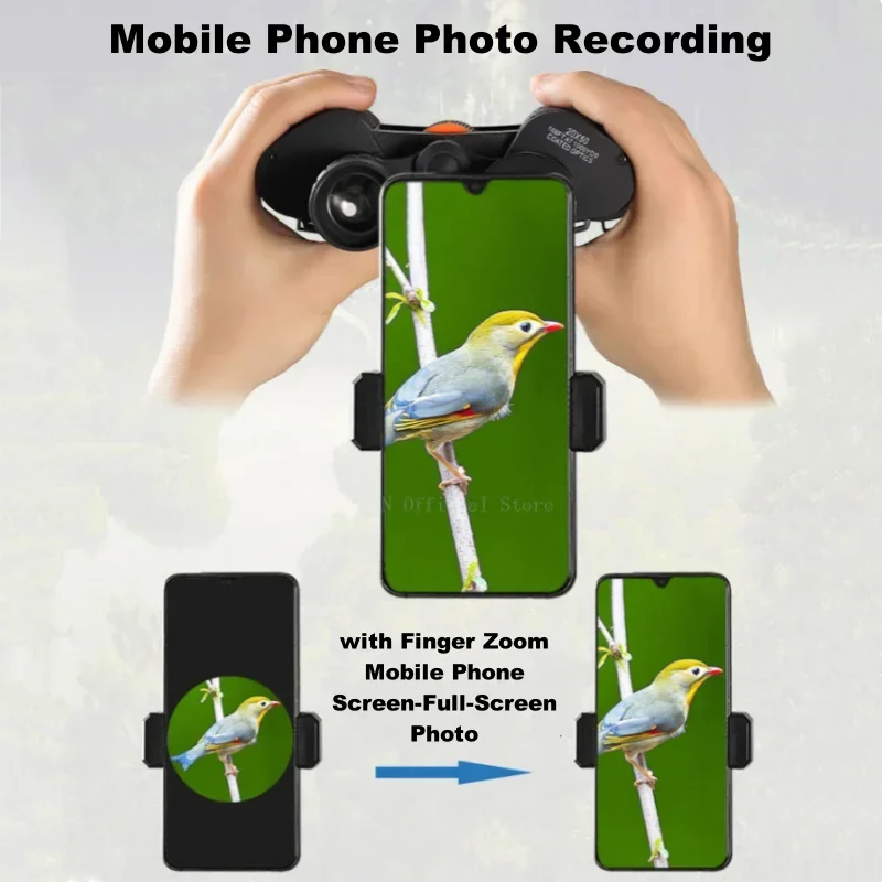 Binoculares profesionales de visión nocturna con poca luz, binoculares potentes de largo alcance, impermeables, equipo militar de caza y Camping, 20X50 - imagen 5