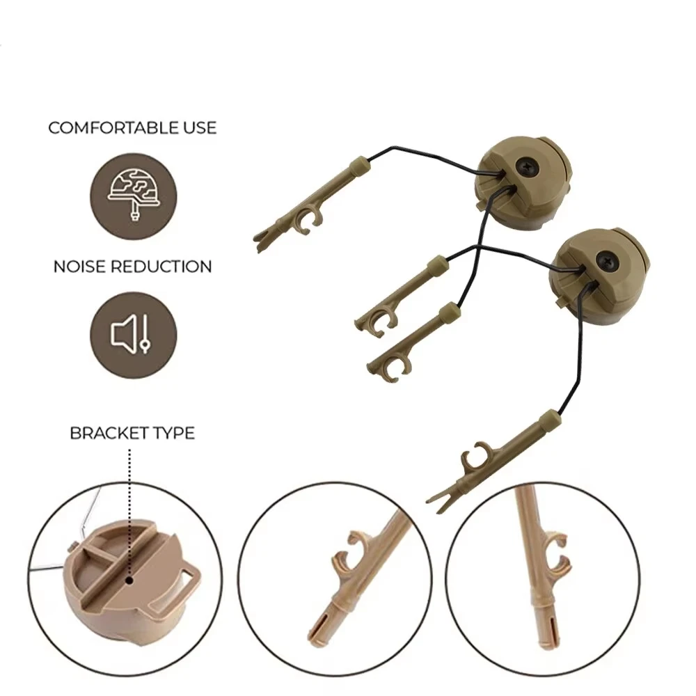 Soporte de auriculares táctico Fast Ops Core casco ARC Rail adaptador conjunto apto para casco COMTAC II ARC OPS - imagen 2