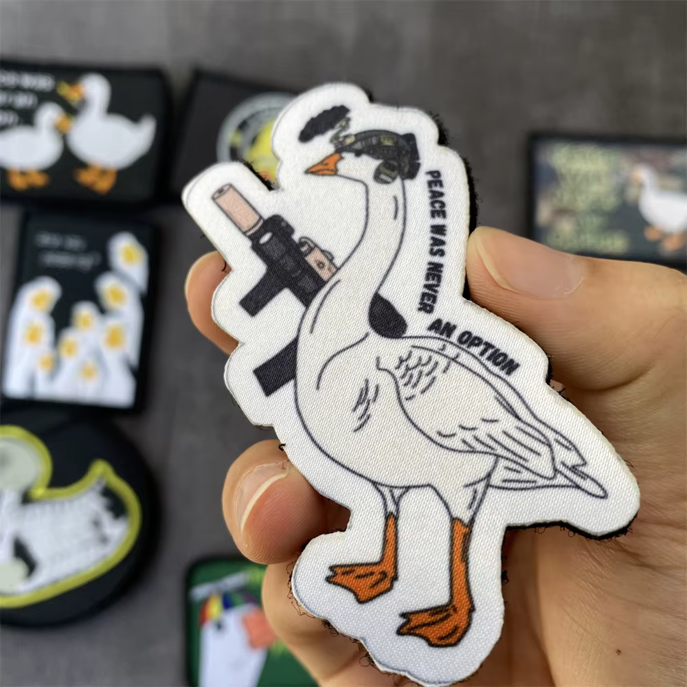 Parche táctico estampado pato para mochila, ropa y sombrero - imagen 4