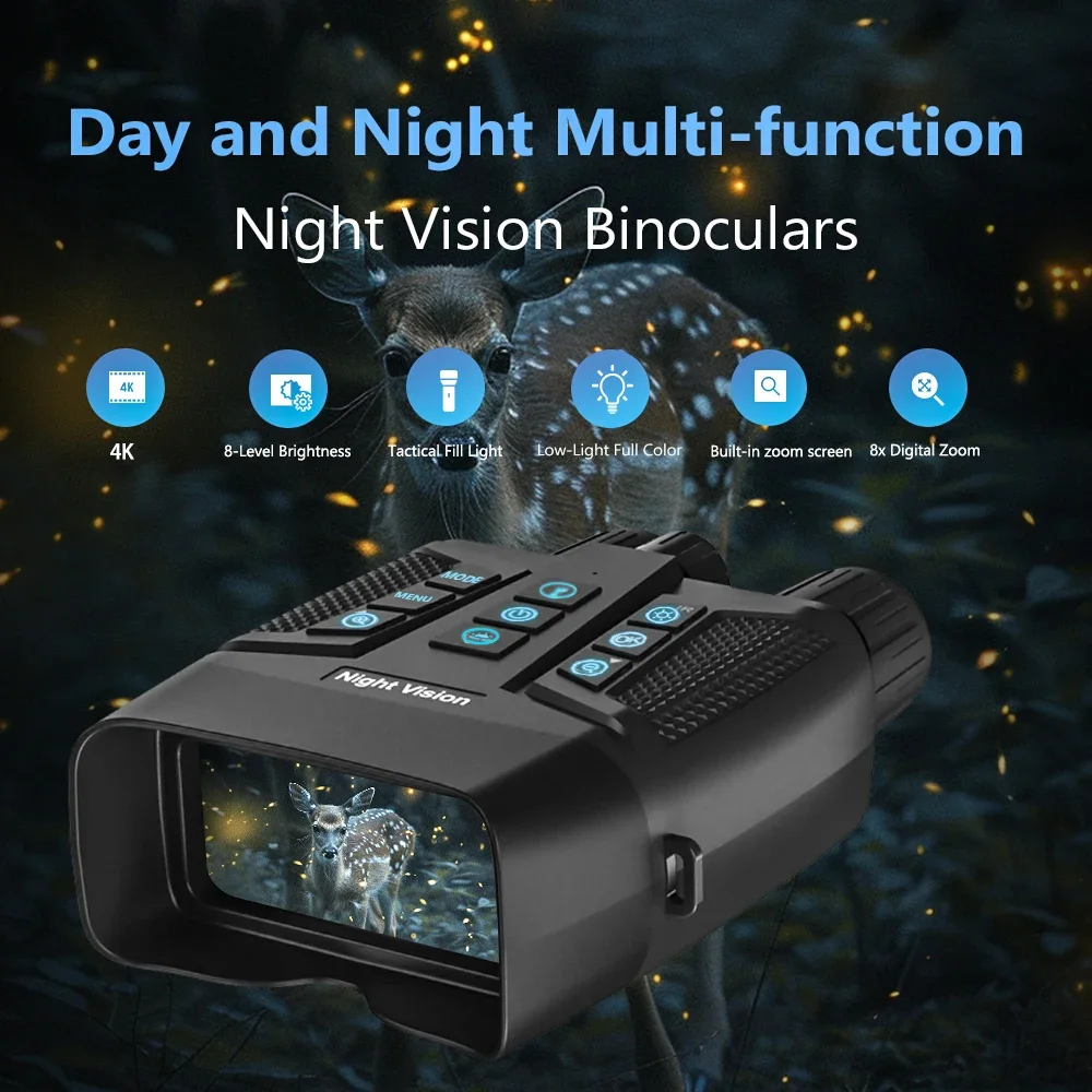 Telescopio táctico Digital 8X DZ060, gafas con linterna, binoculares de visión nocturna infrarroja 4K UHD para cámara de caza y Camping - imagen 3