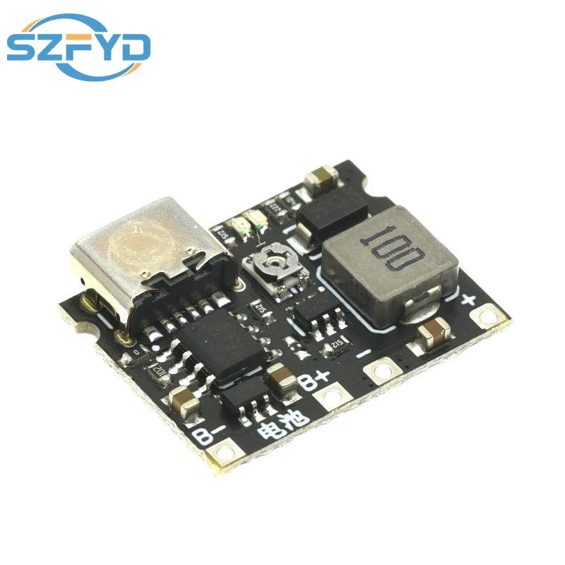 5 uds 3,7 V a 9V 2A DC-DC módulo de refuerzo de aumento 18650 placa de descarga de carga de batería de litio convertidor de refuerzo tipo C - imagen 4
