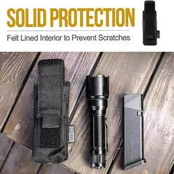 OneTigris bolsa táctica MOLLE para linterna con funda exterior clip cinturón