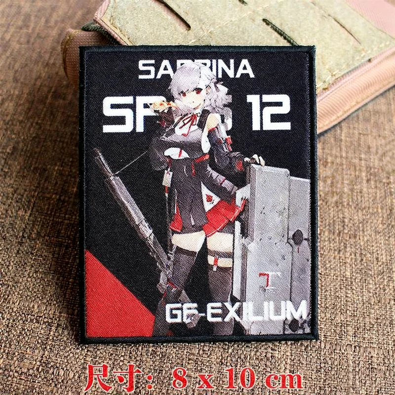 Meisjes Frontline Patch Gedrukt Voymastina AK15 Springfield M1903 ALVA AN94 LEIA UMP45 Tactische Armbanden voor Kleding Tas Decor - imagen 3