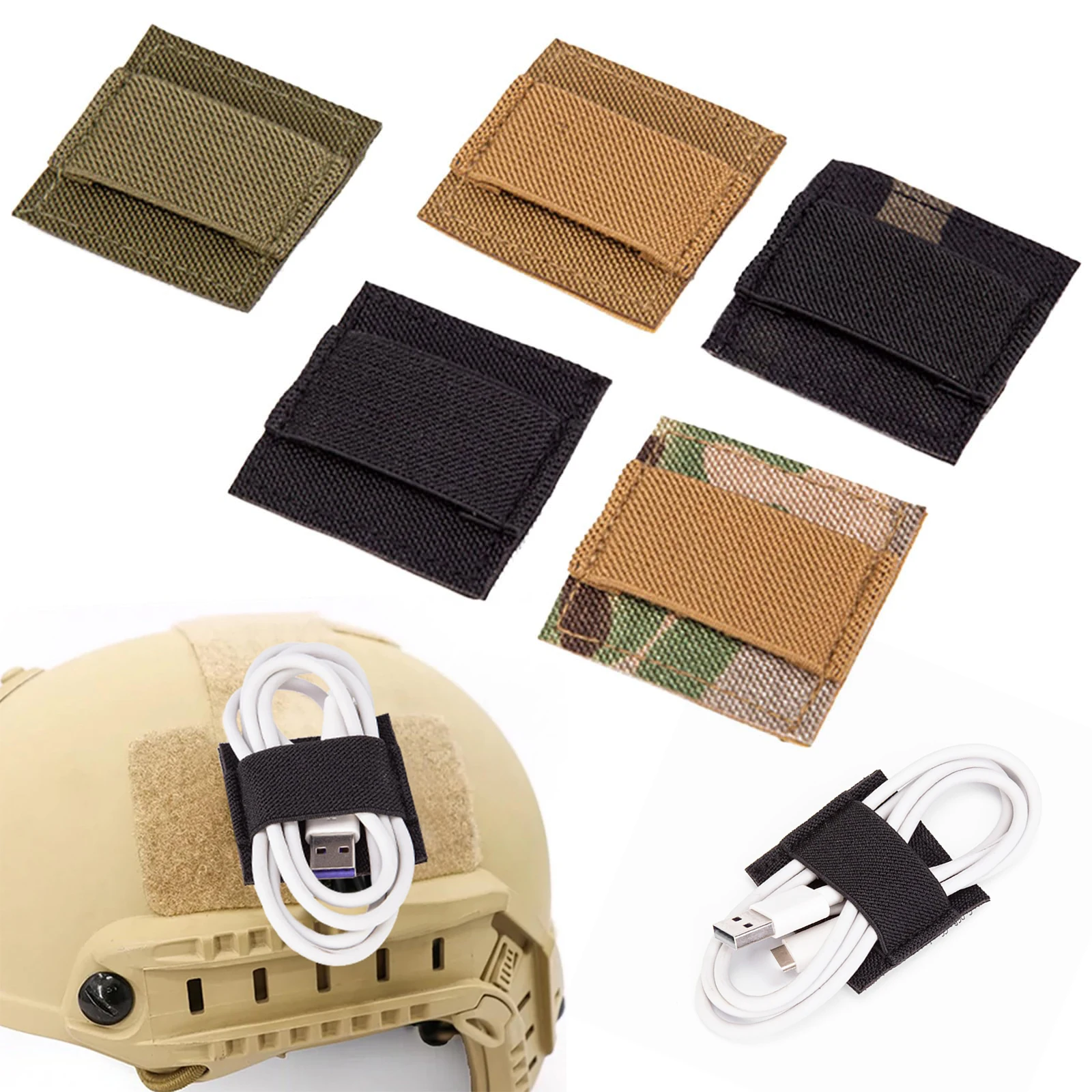 Arnés de cables para auriculares tácticos, correa para interfono al aire libre, cinta de encuadernación para Cable, accesorios para chaleco y casco