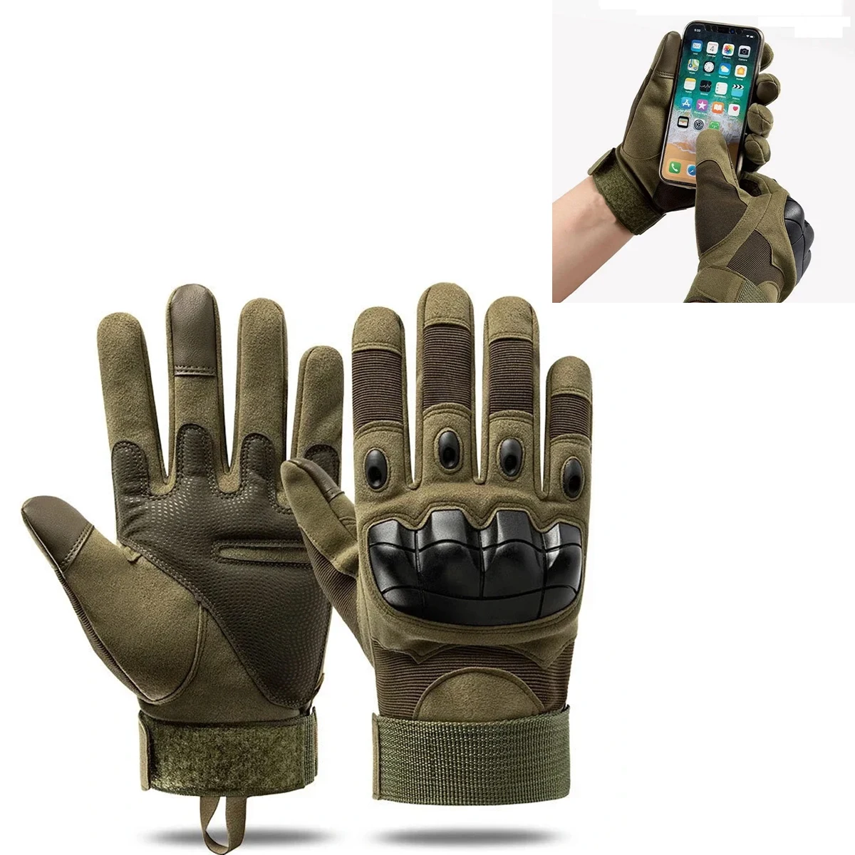 Guantes para caminar con dedos completos para deportes al aire libre, guantes de montañismo, diseño táctil, protección deportiva para Fitness, guantes para motocicleta - imagen 2