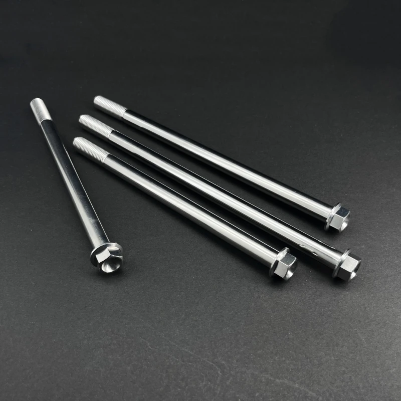 M10 x 155/185/195--350 mm Tornillos de perno de titanio Tapa de brida 1,25, modificación de motocicleta - imagen 3