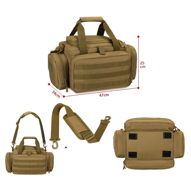 Bolsa de rango táctico para adiestramiento al aire libre, bolsa para pistola Molle, escalada, senderismo, Camping, bolso de hombro tipo bandolera, bolso de gran capacidad - imagen 3