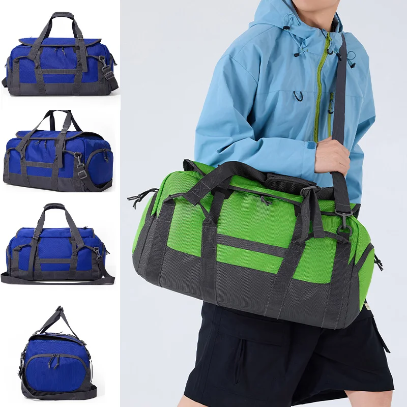 Bolsa de Yoga para gimnasio, Fitness, con bolsillo para zapatos, deportes al aire libre, viaje, lona, bolsos de hombro, bolso de equipaje grande seco y húmedo para hombre - imagen 5