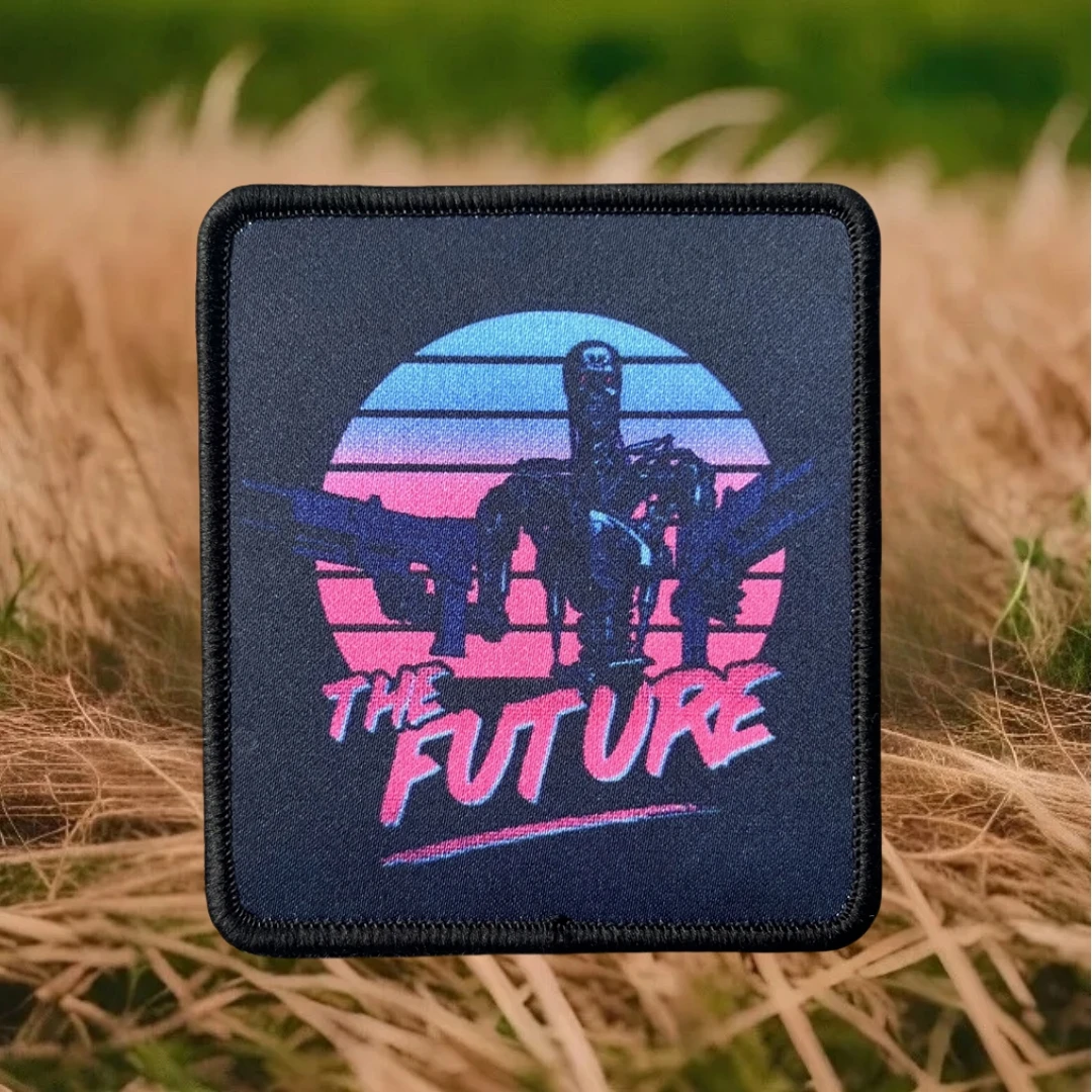 Parche táctico "Bienvenido al futuro", insignia de moral con gancho y bucle impreso, ropa, brazalete del ejército militar, decoración para mochila