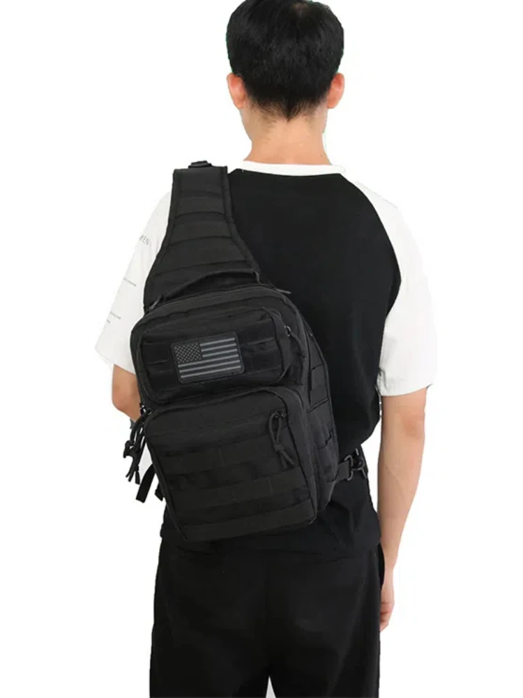 Bolso de pecho táctico cruzado de un solo hombro, bolso de ciclismo al aire libre, mochila de camuflaje - imagen 5