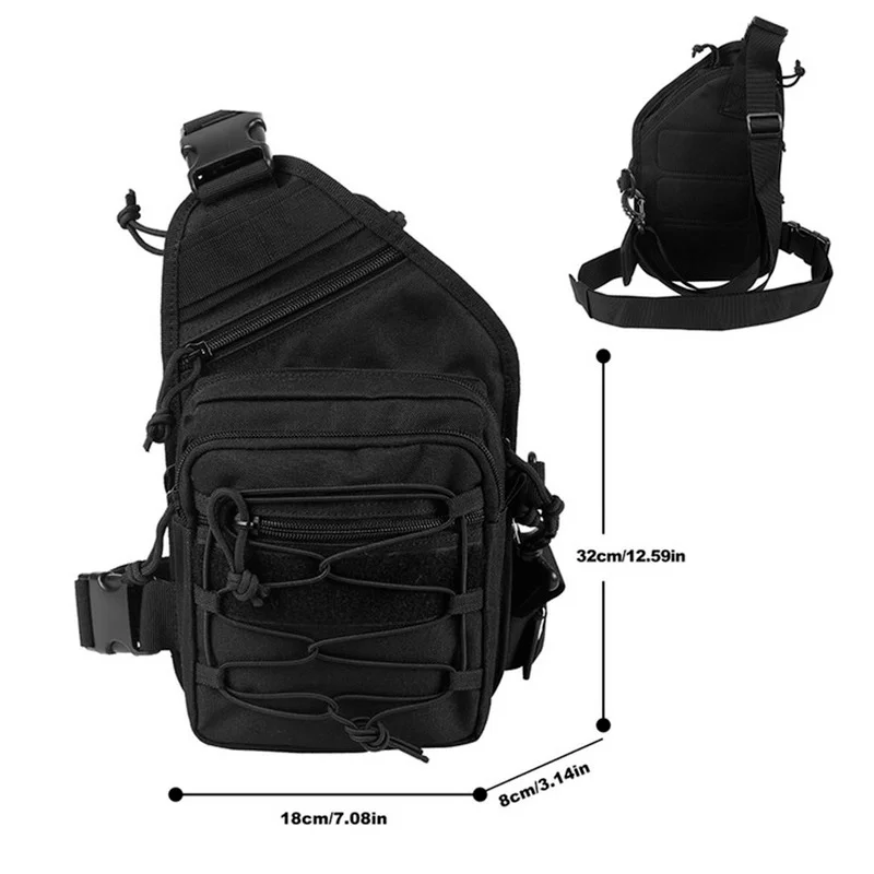 Bolsa de pecho táctica para hombre, funda militar para pistola de hombro, bolsa de almacenamiento para pistola, paquete de cintura antirrobo oculto - imagen 2