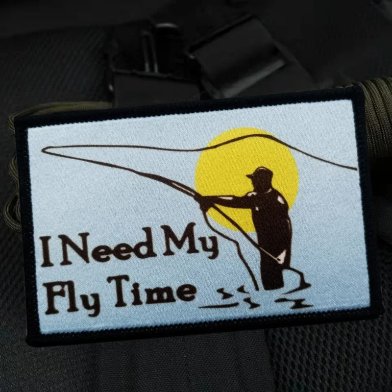 Parche con estampado I Need My Fly Time, chaleco táctico, insignia de moral con gancho y bucle, pegatinas decorativas para mochila, parches para brazalete para ropa - imagen 4