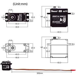 9imod Servo Digital Alto Voltaje Engranaje Metal Sin Escobillas Impermeable RC