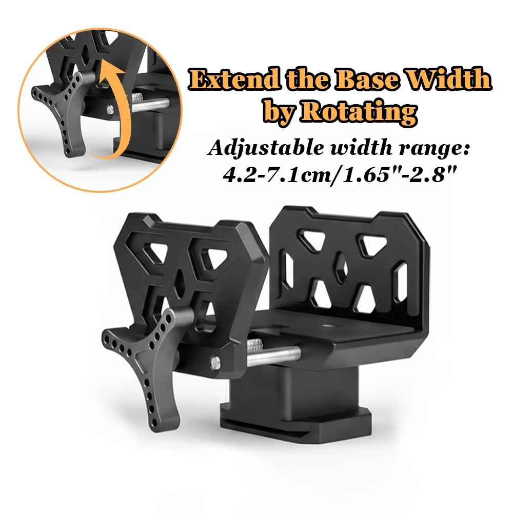 Adaptador de Clip para sillín de tiro, abrazadera de montaje para Rifle con tablero de liberación rápida Compatible con abrazadera de pistola de aleación de aluminio de rosca de 3/8" - imagen 3