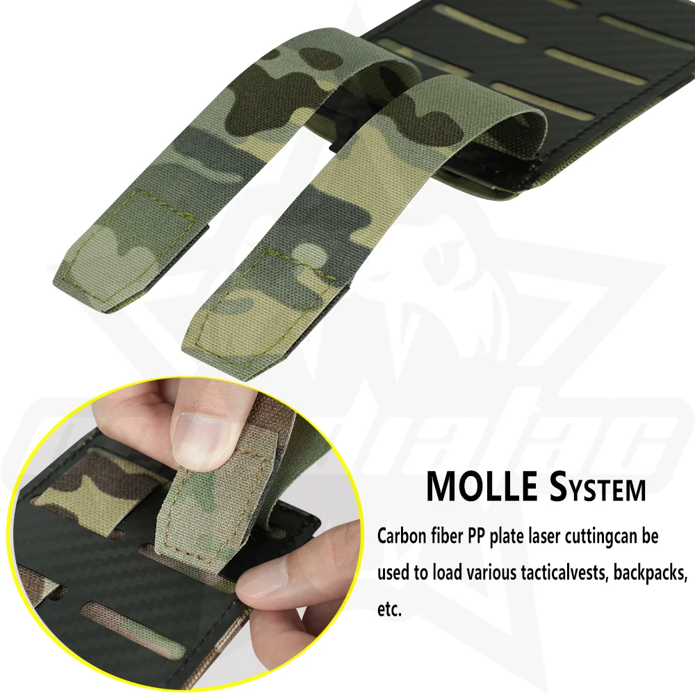 Bolsa OphidianTac Single Mag de 5,56mm, bolsa elástica MOLLE para revistas de Rifle con placa PP estampada de fibra de carbono para M4/M16/AR15 - imagen 4
