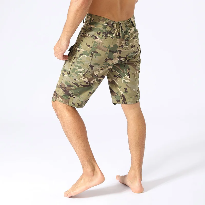 Pantalones cortos de camuflaje de combate táctico resistentes al desgaste transpirables y agradables para la piel para deportes al aire libre para hombre - imagen 4