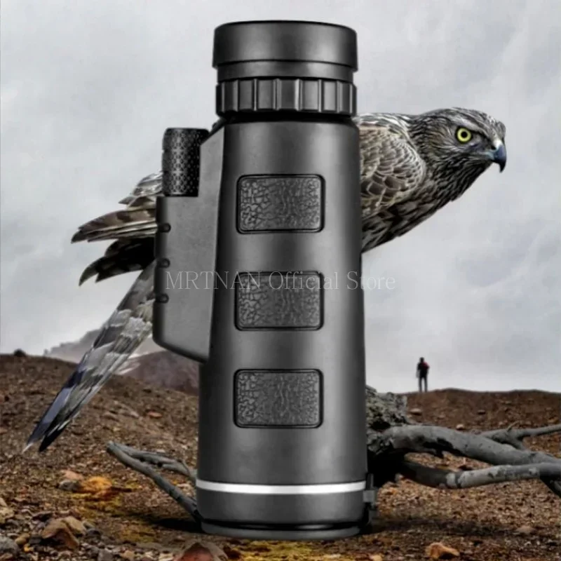 Telescopio Monocular 40X60, potente binoculares con Zoom de alta definición y visión nocturna baja con soporte para teléfono inteligente para caza y Camping - imagen 2