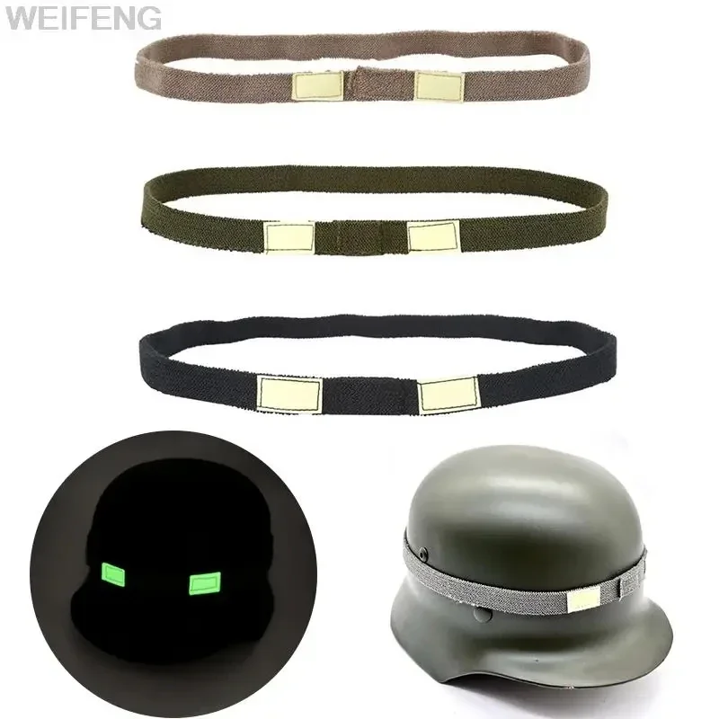 Correa táctica verde para casco, correa de camuflaje reflectante, correas para casco M1 M88 MICH, 1/2 Uds. - imagen 2