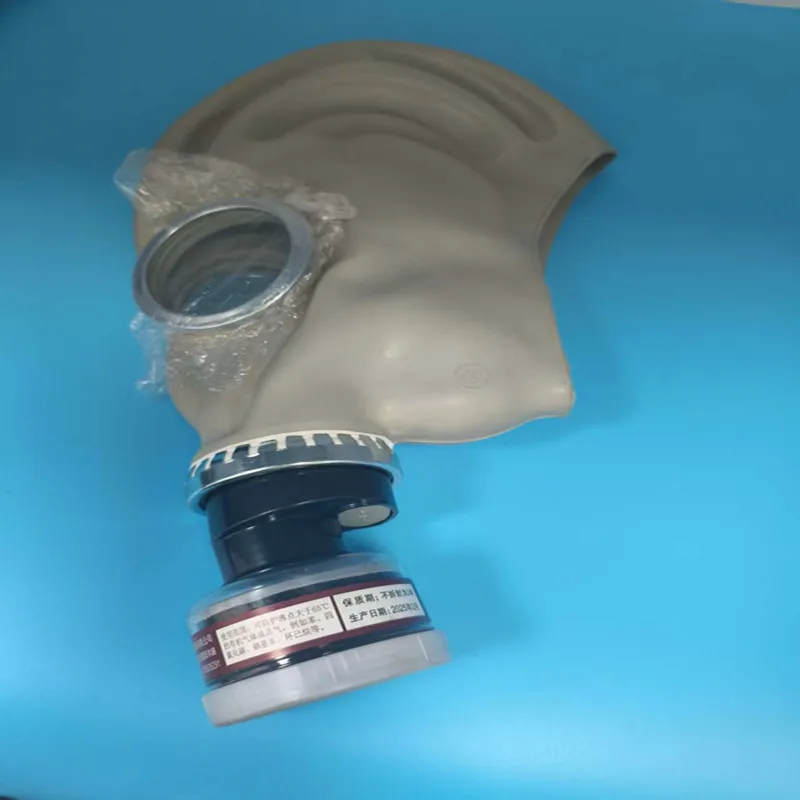 Máscara de Gas químico 2 en 1, Material de goma, pintura en aerosol, protección contra incendios de amoníaco químico, máscara de Gas de protección integral - imagen 5