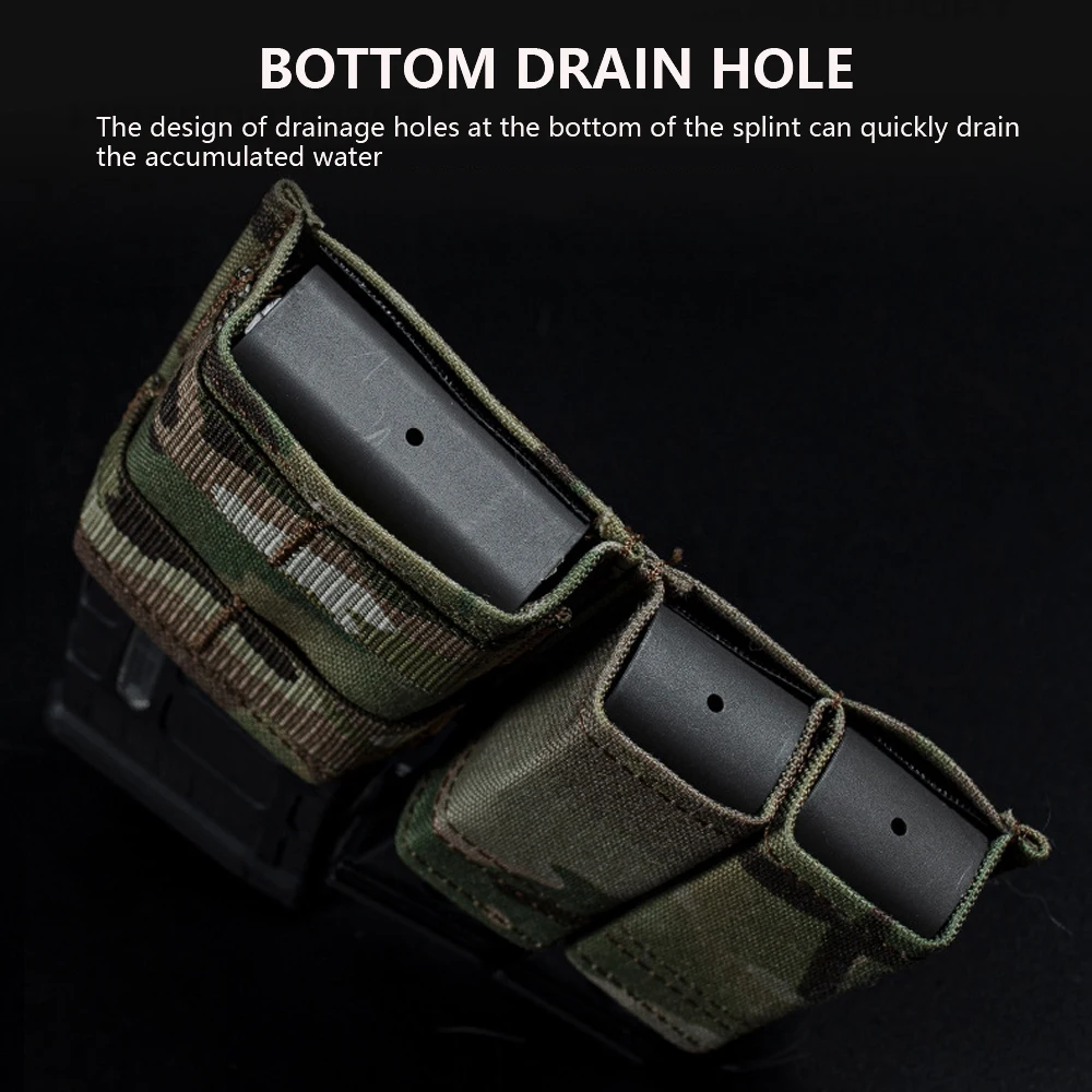 Bolsa para revistas de 9mm/5,56, bolsas tácticas para pistola Mag, bolsa doble Mag, soporte para Airsoft de caza con Clip de soporte de nailon rápido - imagen 5