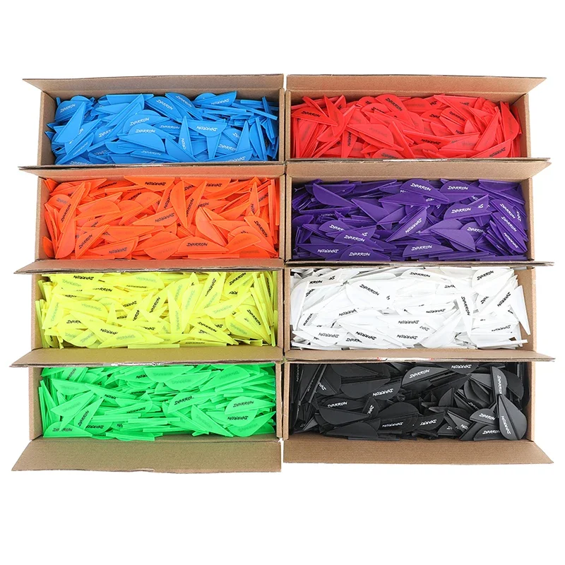 30/36/50/72 Uds plumas de flecha 2 pulgadas Fletching Fletches de goma paletas de plástico eje de flecha DIY arco caza accesorios de tiro - imagen 5