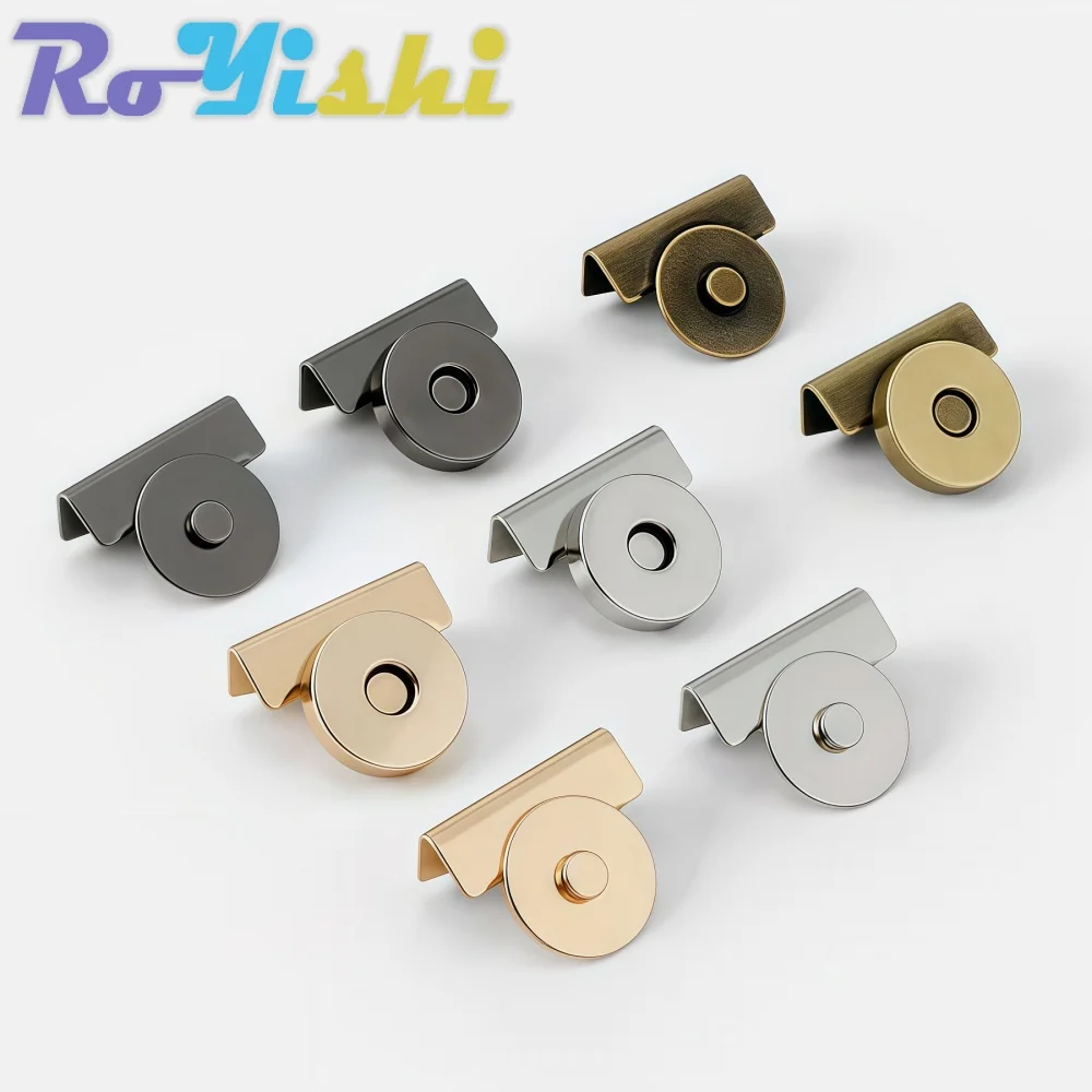 5-100 juegos de hebilla magnética sin costuras de Metal RoYishi para bolsos, botones a presión magnéticos para cierre de hebilla DIY, broches magnéticos para bolso - imagen 2