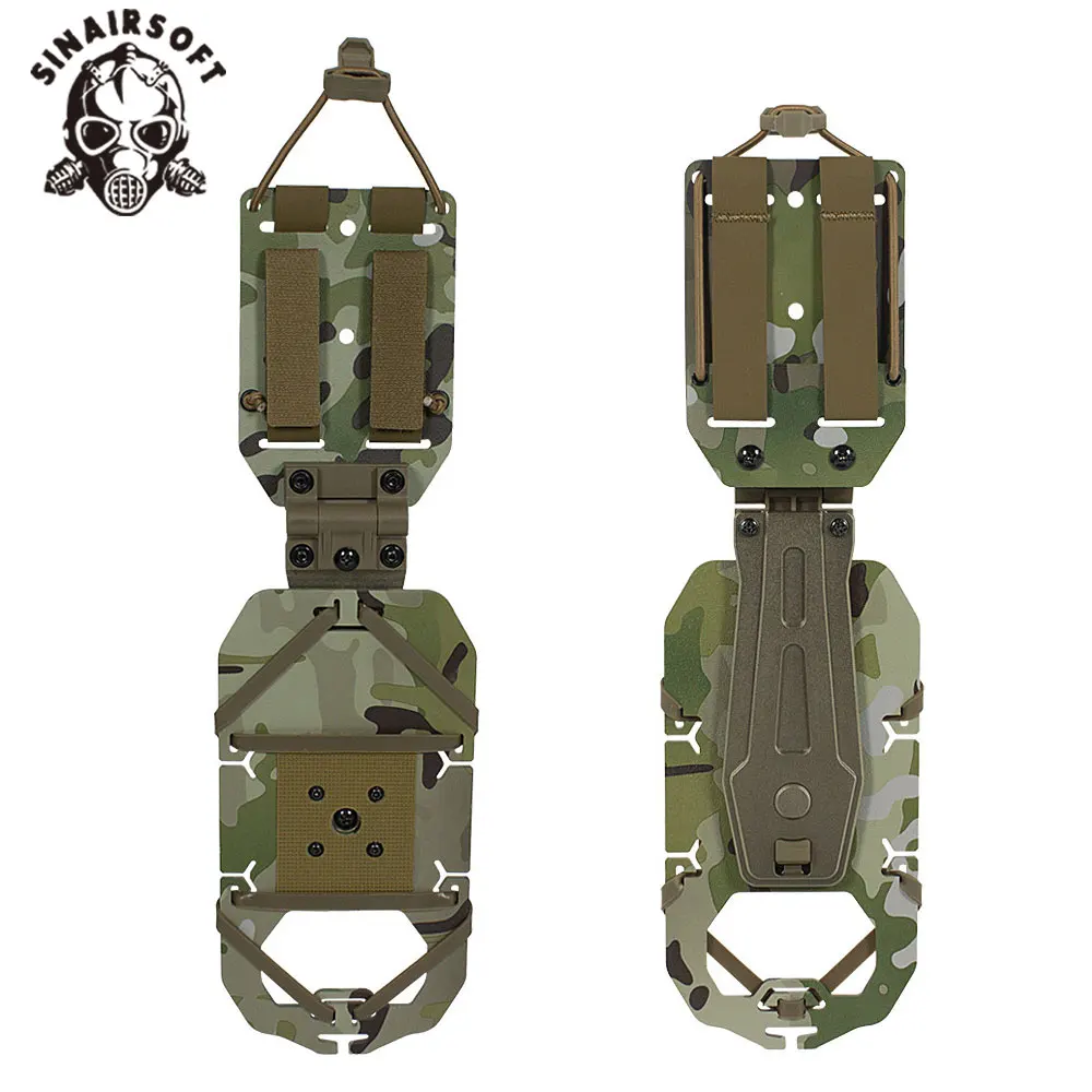 Chaleco táctico Molle, accesorios, correa para el pecho, tablero de navegación plegable, soporte giratorio para teléfono, estilo S & S, ligero, multifuncional - imagen 3