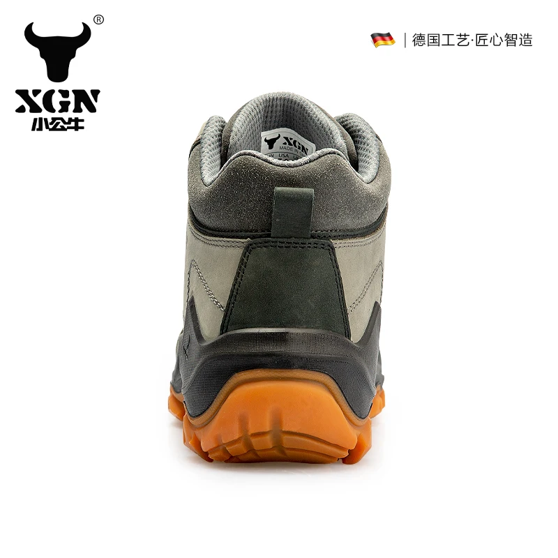 XGN-zapatos de senderismo al aire libre de cuero de vaca para hombre, botas de caza impermeables, botas tácticas de combate en el desierto, botines de viaje, zapatillas de trekking - imagen 4
