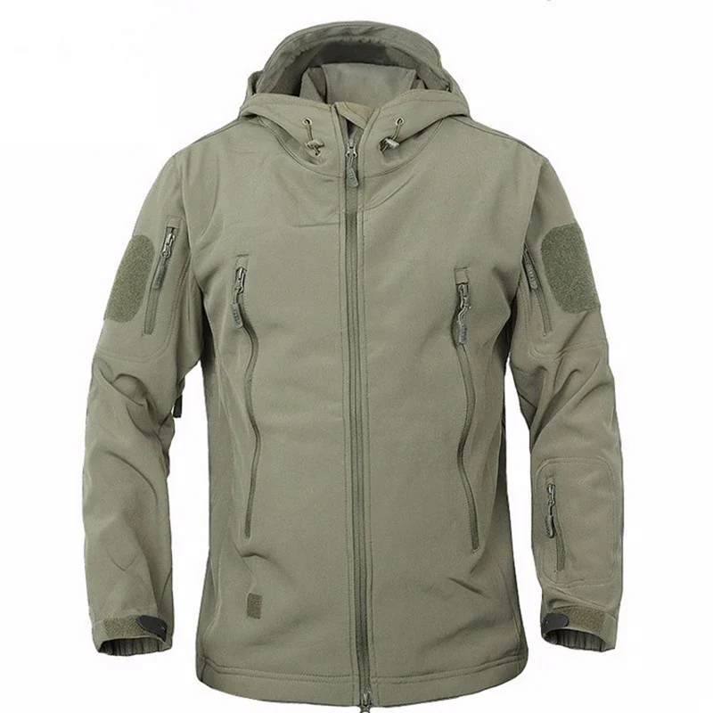 TAD-chaqueta de piel de tiburón para hombre, cortavientos táctico a prueba de viento, impermeable, suave, para la lluvia, invierno, 2023 - imagen 3