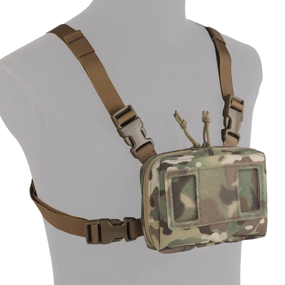  Juego de bolsa para tablero de navegación táctica para teléfonos grandes, GPS, brújula, cremallera, fijación de sujeción mágica para uso en Airsoft al aire libre
