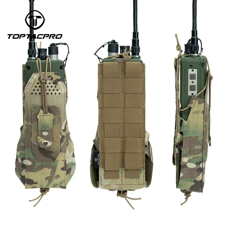 TOPTACPRO bolsa de Radio táctica para Walkie Talkie MOLLE MBITR PRC148 152 funda de herramientas de Radio 8533 - imagen 3
