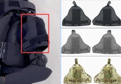 Chaleco MOLLE negro con protecciones brazos y piernas