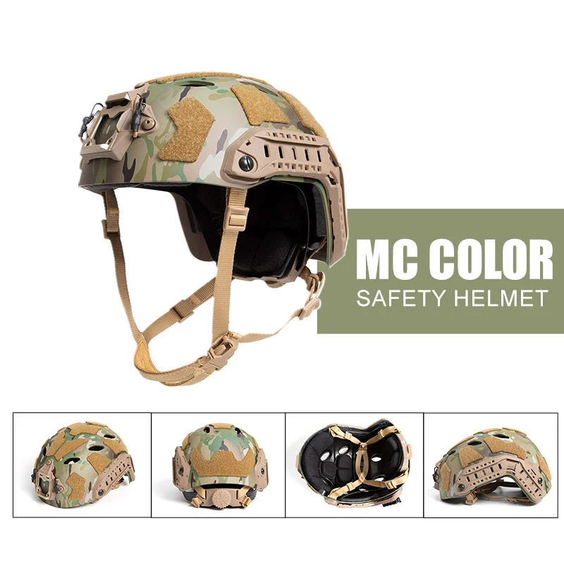 Sistema de casco de carbono FMA FAST SF versión ABS orificio de ventilación de ángulo recto protección de casco táctico Airsoft M/L L/XL