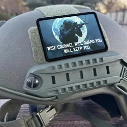 WISE COUNSEL WILL GUARD YOU WILL KEEP YOU Morale parche táctico gancho bucle parches insignia militar mochila pegatinas apliques