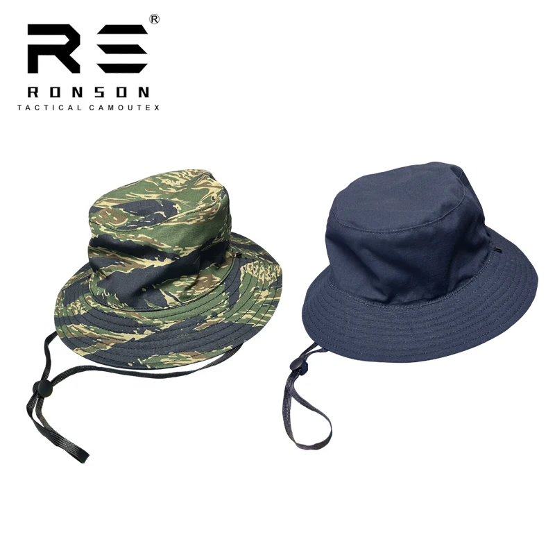 Gorra de Sol de camuflaje para exteriores, sombrero de pescador de verano, rayas de tigre azul, doble cara, punto alemán, camuflaje de nieve - imagen 2