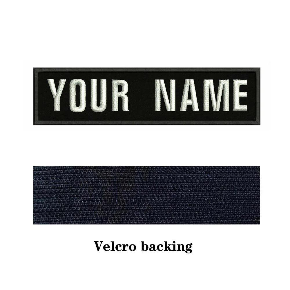 10X2,5 cm bordado nombre personalizado texto parche rayas insignia hierro o coser o parches para - imagen 5